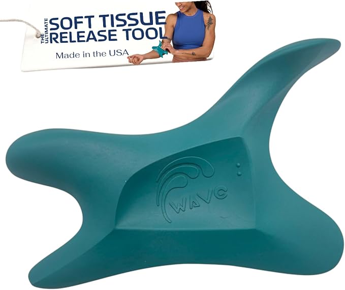 The Wave Tool, The Ultimate Soft Tissue Release All-in-One Ergonomic Scraper and Massage Bodywork Tool for Trigger Points, Muscle Pain, Scars, and Athletic Recovery, Made in USA (Deep sea Teal)