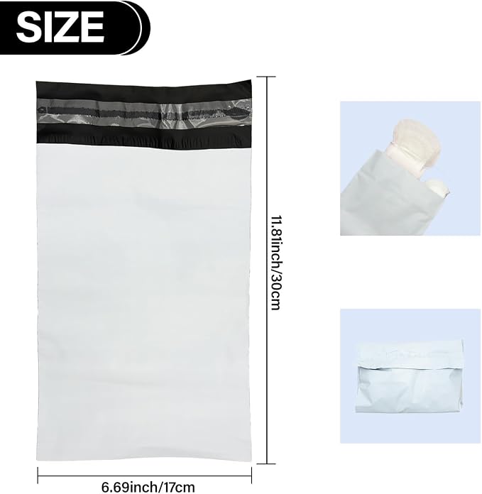 Sanitary Napkin Disposal Bags Set of 100PCS, Self-Sealing Privacy Bags for Sanitary Napkins, Tampons, Pads, Odor-Blocking, Leak-Proof, Opaque Design (Matte White)