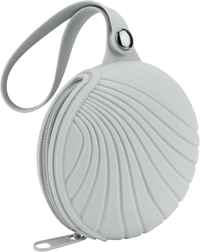Menstrual Cups Case Storage Bag Travel Period Cup Carrying Pouch Washable Leak-proof Silicone Bag for Menstrual Cup, Tampons, Keys and Other Small Items (Grey)