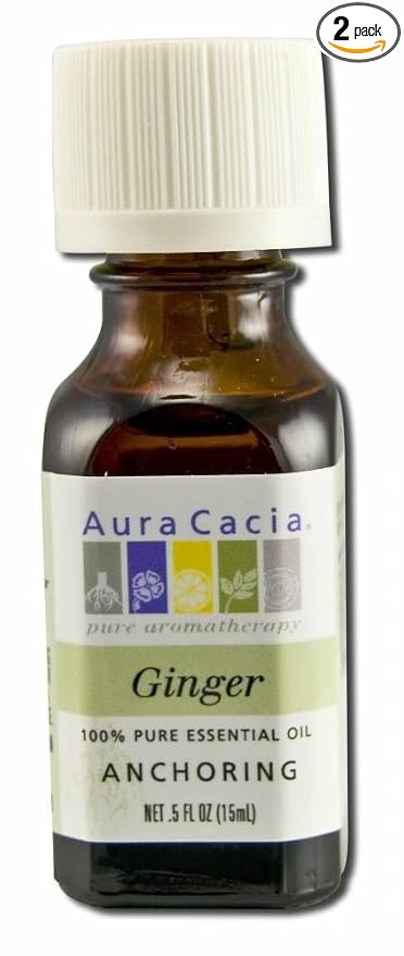 Aura Cacia 100% Pure Essential Oil, Ginger., 0.5-Ounces (Pack of 2)
