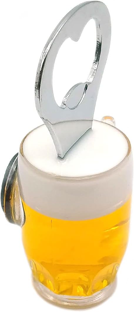 Creative Acrylic Beer Bottle Opener Beer Mug Shape Bottle Opener Kitchen Accessories Fridge Magnets (D)