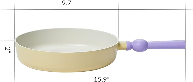 Neoflam Better Finger Cookware Set - Yellow, 3-Piece Ceramic Coating Kitchen Pot and Pan