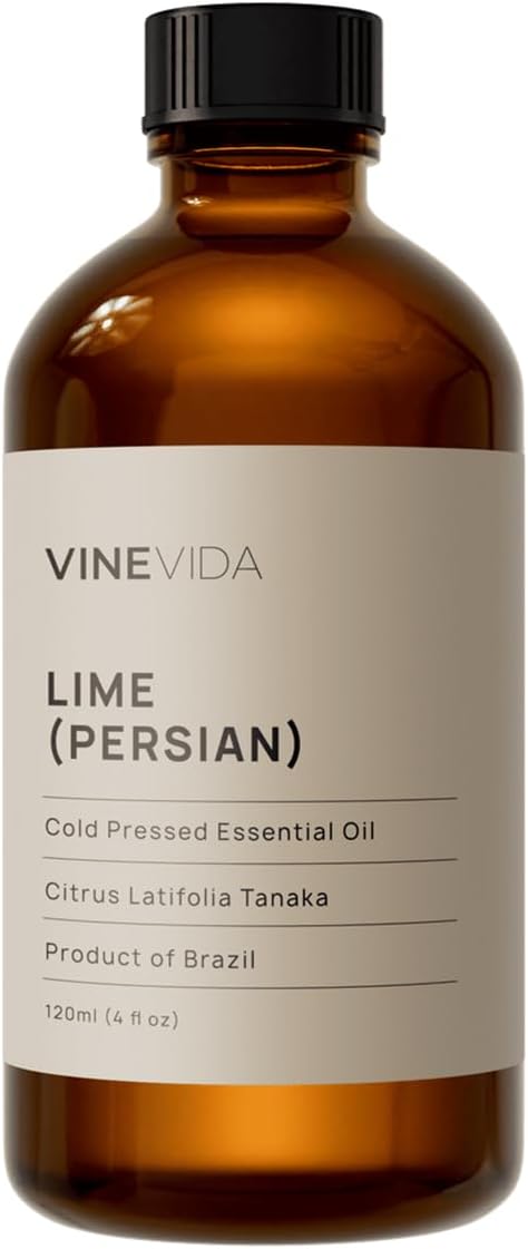 VINEVIDA Lime Essential Oil 4 oz - Lime Candle Oil Scent - DIY Candle Scents for Candlemaking - Bulk Essential Oil for Soap Making