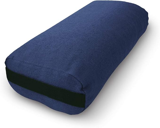 Bean Products Yoga Bolster - Made In The USA With Eco Friendly Materials - Round or Rectangular Support Cushions That Elevate Your Practice - Organic Hemp Cover