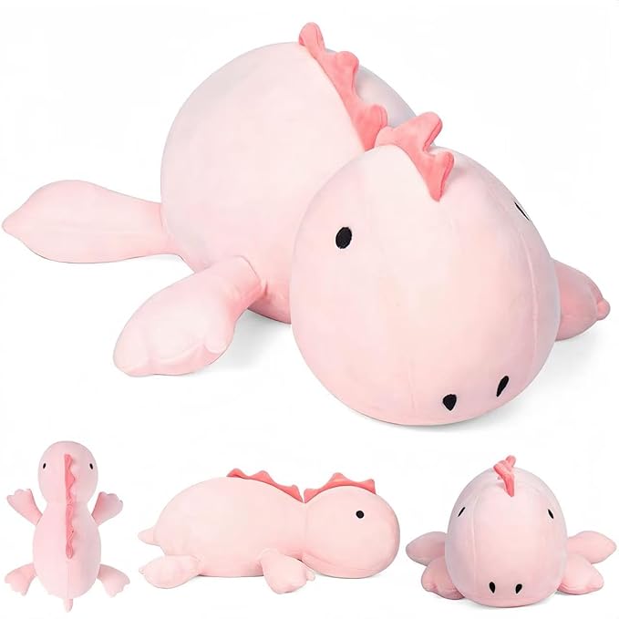 XYG® Weighted Stuffed Animals, Pink Dinosaur 26", 5 lbs, Weighted Plush Animal, Cute Plush Toy Pillow, Soft Dino Plushie Gifts for Adults, Kids, Boys & Girls(66 CM)
