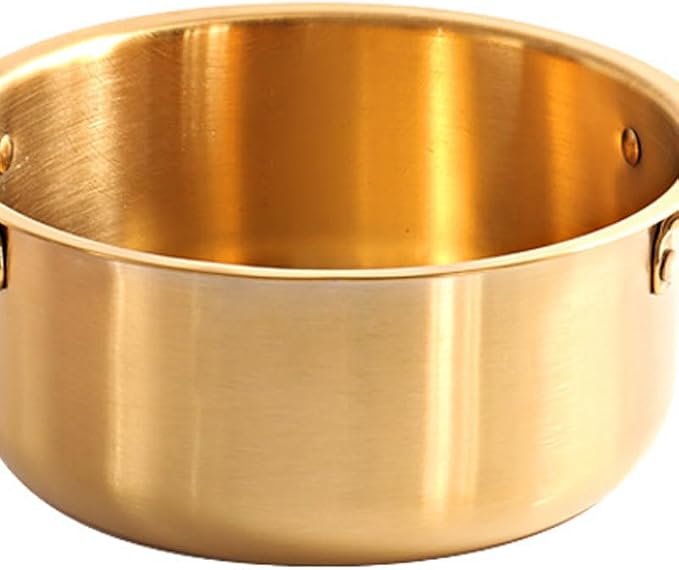 Korean Ramen Pot Korean Cooking Pot Instant Noodle Pot Stainless Steel Easy to Clean Kitchen Cookware for Induction Gas Stove Soup