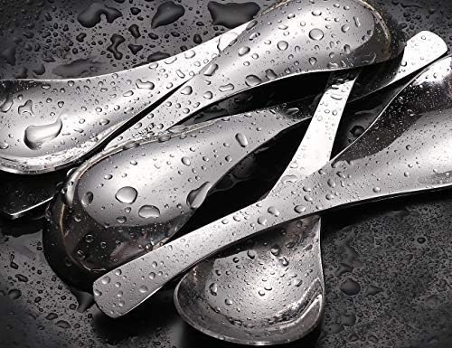 Soup Spoons,Stainless Steel Short Handle Spoons, Classic And Durable Soup Spoon, Set of 5.