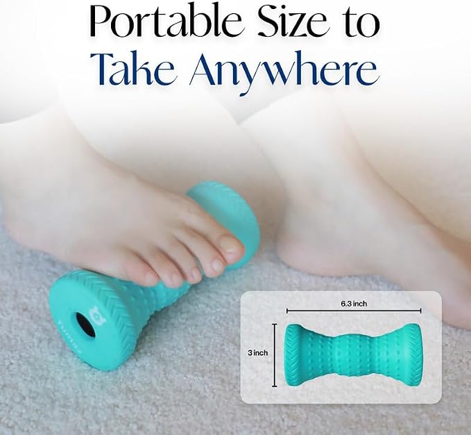 Tumaz Foot Roller for Plantar Fasciitis Relief，Foot Massage Roller for Alleviate Planters Facetious Pain,Arch Pain,Trigger Points & Deep Tissue, Portable - Reflexology Tool,Turquoise