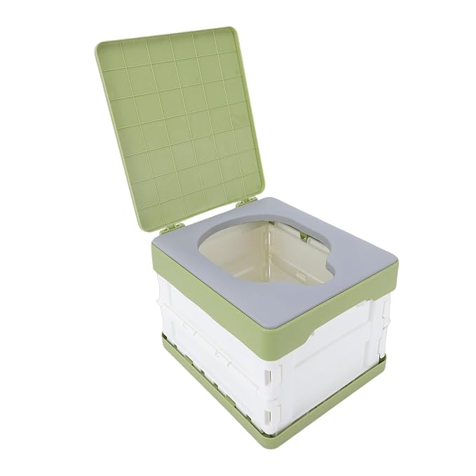 Drfeify Kids Portable Toilet, Foldable Collapsible Potty with PU Cushion, Supports Up to 220 Lbs, Ideal for Travel and Camping