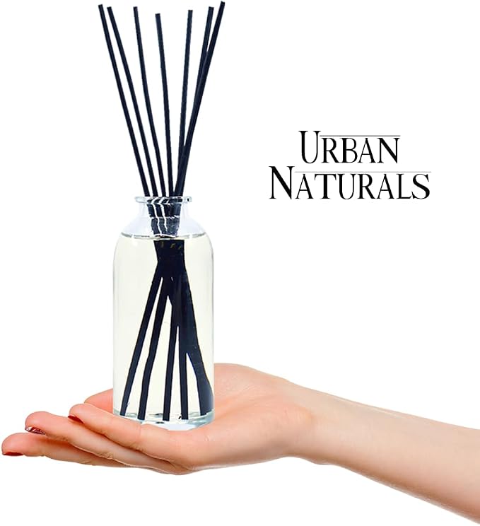 Urban Naturals Sandalwood & Vanilla Reed Diffuser Oil Gift Set | Tahitian Vanilla intermeshes & Desert Sandalwood Mingle to Create a Southern Bourbon Scent! | Great Idea