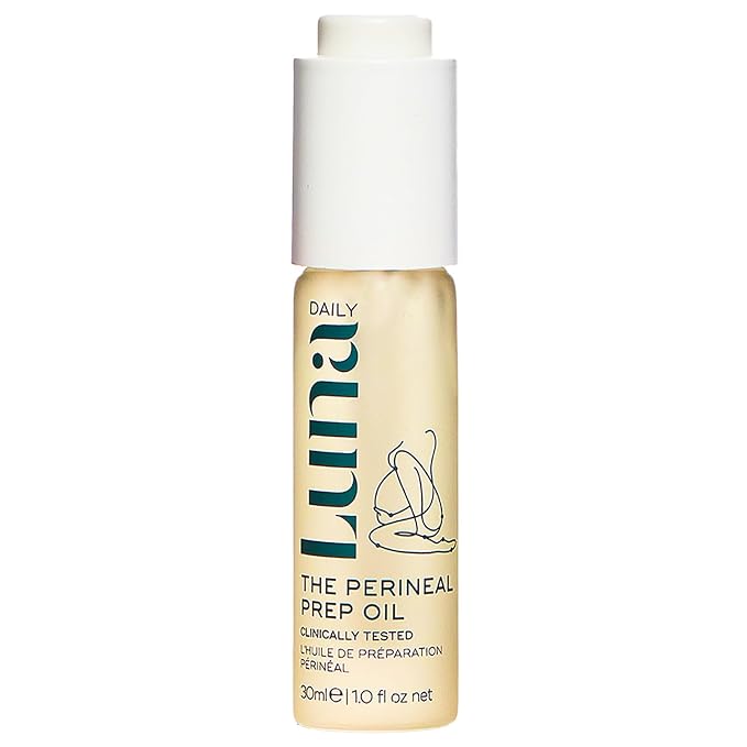 Luna Daily Birth Prep Massage Oil for Pregnancy | Perineal Skin Prep with Jojoba, Vitamin E & Rosehip | Hydrating, Firming & Moisturizing | Gentle Massage for Birth Recovery & Stretch Support, 30ml