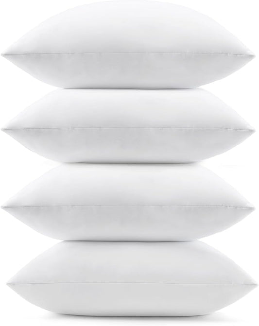 puredown® 14x22 Feather Down Pillow Inserts, Set of 4 Lumbar Pillow Inserts for Decorative Throw Pillow, Bed, Couch and Home Decor