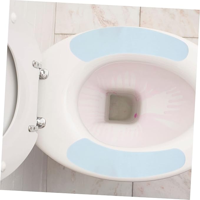 jojofuny 2sets Toilet Lid Cover Pads Washable Sticky Warm Elongated Standard Soft Comfortable Black Padded 8pairs*2