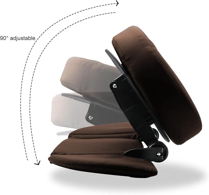 TRENDBOX Face Down Tabletop Massage Kit Adjustable Headrest Pillow - Dark Brown