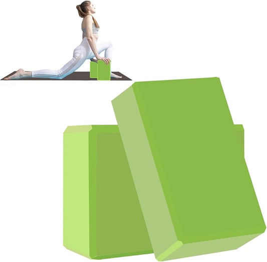 Yoga Block - Unsupported Latex Eva foam - Soft non slip surface with bevel for yoga, pilates, meditation - Yoga accessories for stability, balance and deep stretching