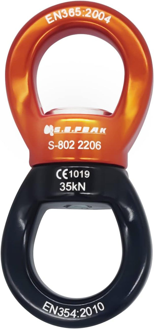 35kN Swing Swivel, CE Certified 360°Rotational Device, Silent Hanging Accessory for Tree Swing, Aerial Dance