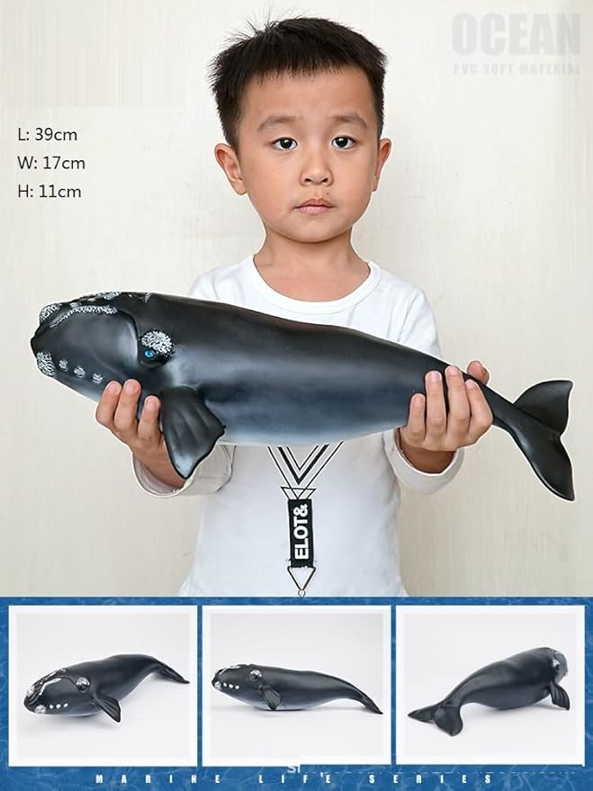 SmilerSmile Simulated Ocean Big Animal, One pc 15Inch Soft Filled Rubber Sea Educational Toys (Exposed Ridge Shark)