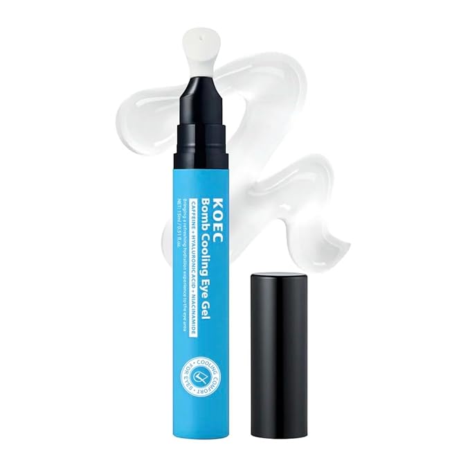 KOEC Bomb Cooling Eye Gel, Dark Circle Reducer with Plumping and Firming Effect, 15g