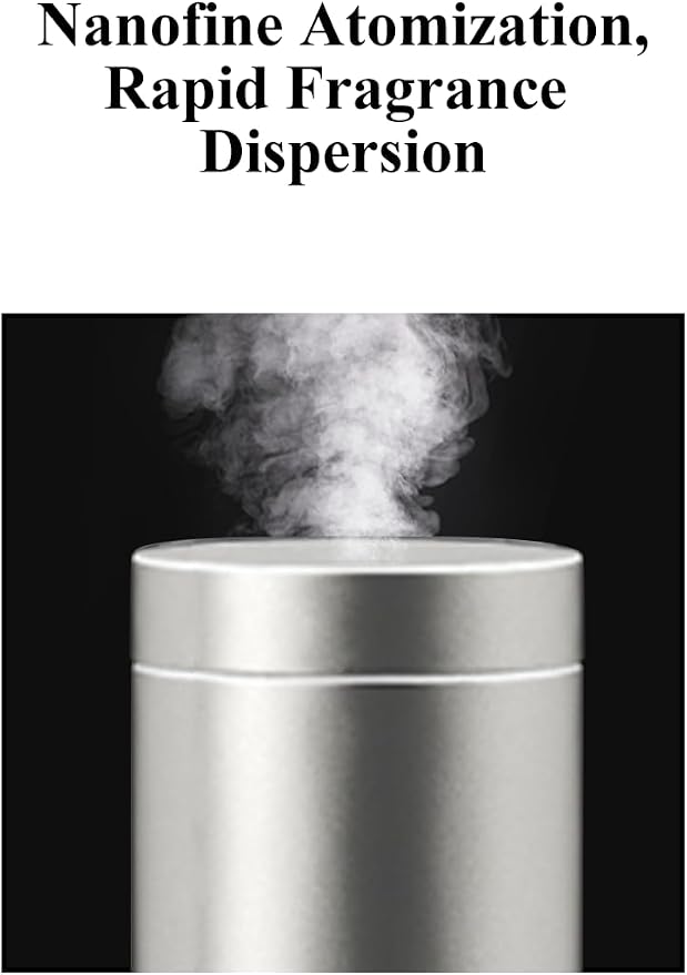 Waterless Essential Oil Diffuser 1000 Sq Ft, Nebulizing Diffuser with Remote & Timer, Adjustable Mist, Mood Light, Plug-in Aromatherapy for Home Office Hotel, Silver M202S