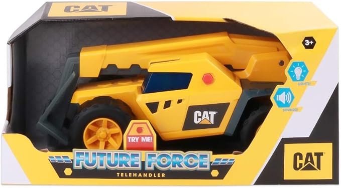 CAT Construction Toys, Future Force Telehandler Toy, with Lights and Sounds, Ages 3 and Up