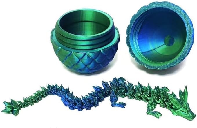 12“Dragon Eggs with Dragon Inside, Dragon Egg Fidget Toys, 3D Dragon Eggs with Dragon Inside, Mystery Dragon Egg, 3D Printed Dragon Egg, Stocking Easter Basket Stuffers