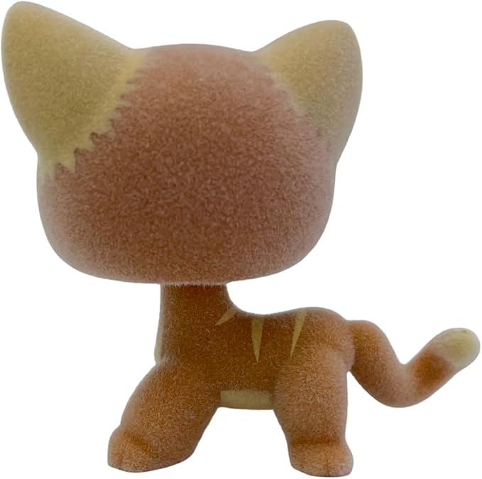 Custom Flocked Pet Shop Toy Fuzzy Animal Figure Short Hair Cat Kitty Kitten Deer OOAK (#525)