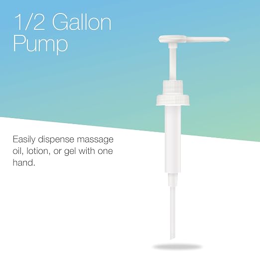 Bon Vital Pump for 1/2 Gallon Bottles, Durable Bottle Pump Dispenser for Massage Lotion, Oils, and Gels, Durable Reusable Gallon Pump with Long Tube, Lockable Leak-Resistant Design