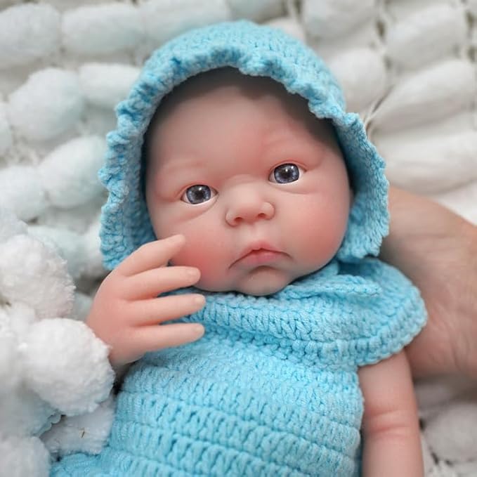 Mire & Mire Reborn Baby Dolls 12" Boy Micro Preemie Full Body Silicone Baby Doll Realistic That Look Real Open Eyes Baby Doll