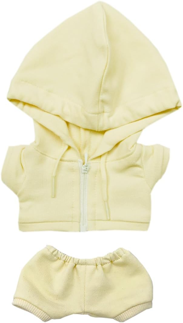 10cm 15cm 20cm Plush Doll Clothes Coat Pants Multi-Color Sportswear Sets Toys Dolls Accessories (Beige, 10cm)