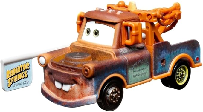 Mattel Mater with flag, Hook Cars 1:55, Die-cast car, metal, HTX86