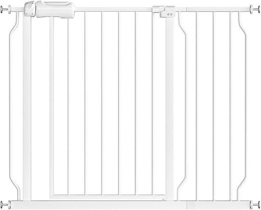 Fairy Baby 38.5-43.5 Inch Wide Baby Gate for Doorways Stairs, Hallway Walk Through Child Gates with Pressure Mounted Extention, Indoor Safety Child Gates for Kids or Pets
