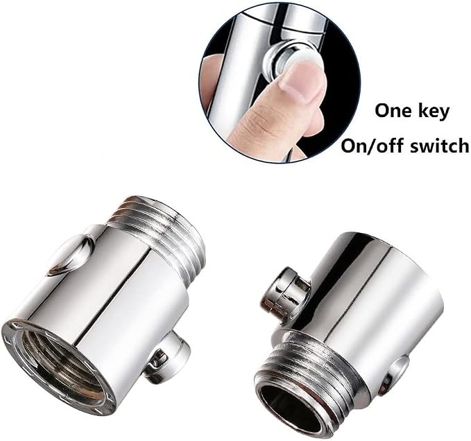Shower Enema System with On/Off Switch, Shower Douche for Men and Women Portable Cleaner, Enema Nozzle Kit Cleaner Attachment