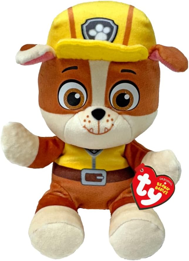 TY - Paw Patrol Collection, Rubble, All The Heroes of The Puppy Squad in Floppy Version, Soft Plush to Collect, Gift Idea for Young and Old - 20 cm - T44020