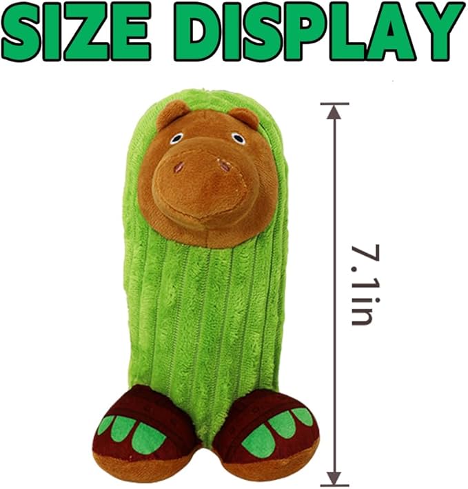 Italian Brainrot,Tung Tung Tung Sahur Plushies Toy 7.1inch for Fans Gift, Soft Stuffed Animal Pillow for Home Kids' Bedroom Decor, Birthday Christmas Choice for Boys Girls (Hippo Cactus)