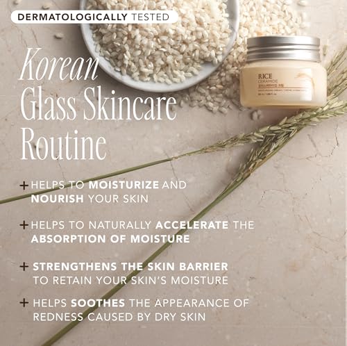 The Face Shop Korean Rice Skincare Duo – Rice Extract Double Hydration Lotion & Moisturizer for Dry to Normal Skin