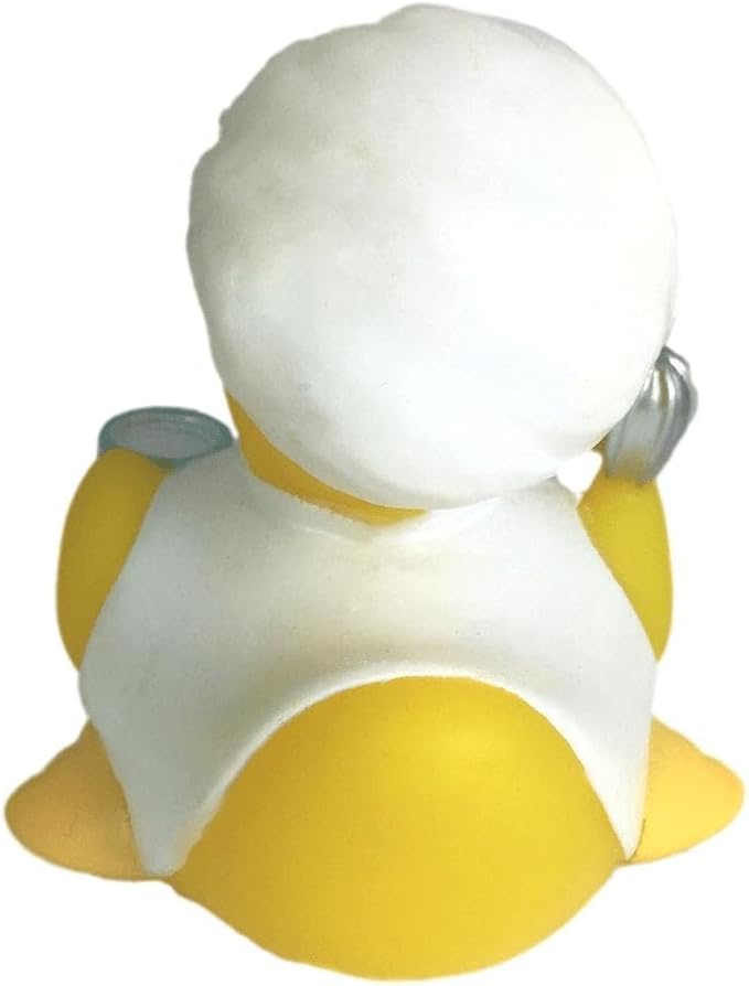3" Rubber Duck [Sealed Hole, Floats Upright] - Baby Safe Bathtub Bathing Toy - Chef Rubber Duck