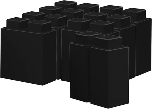 EverBlock 3” x 6” Quarter Size Plastic Modular Block Bulk Pack | Giant Building Blocks | Easy to Connect & Reuse | Indoor & Outdoor Use | Build Displays & Structures | Black