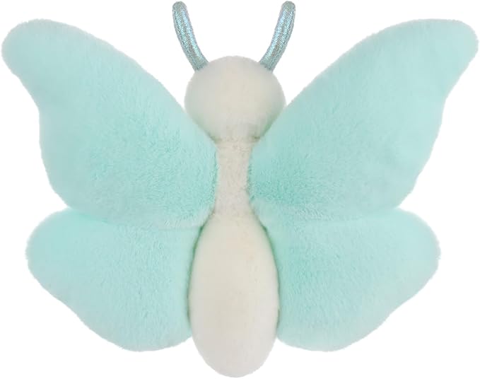 Apricot Lamb Blue Butterfly Plush Stuffed Animals for Kids, Soft Cute Plush Toys for Baby Girl and Boy, Fluffy Blue Butterfly Blue