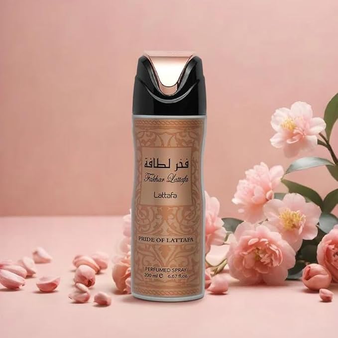 Lattafa Fakhar – Floral, Fruity, Musky, Sweet – Perfumed Deodorant Spray for Women, 6.67 Ounce / 200 ml