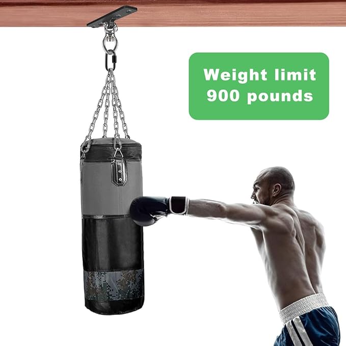 Dolibest Heavy Duty Swing Hanger, Swing Set Accessorie with Carabiner for Indoor Outdoor Playground, Porch Swing Hanging Kit for Wooden and Concrete Set with 4 Wood Screws and 4 Expansion Bolts, 900LB