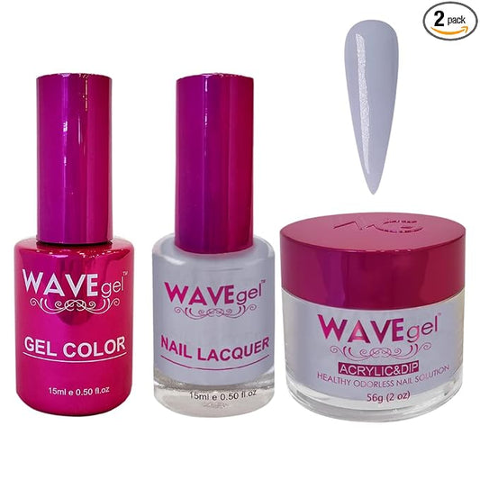 WAVEGEL Soak-Off Gel, Nail Lacquer & Acrylic/Dip Powder Matching Set - Princess Collection - #67 Head In The Clouds