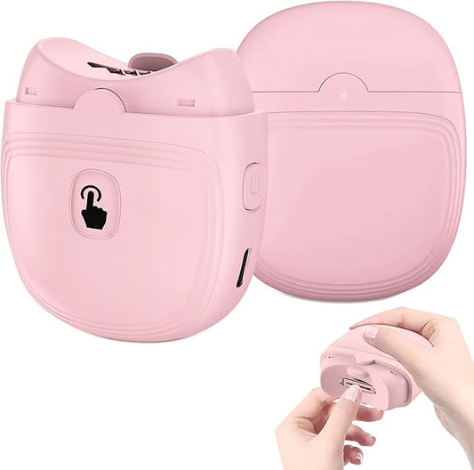 Electric Nail Clipper,Automatic Baby Electric Nail Trimmer, Rechargeable 2 Speed Nail Kit for Elderly, LED Light Manicure Set,Fingernail Clipper Gift for Kids,Adult
