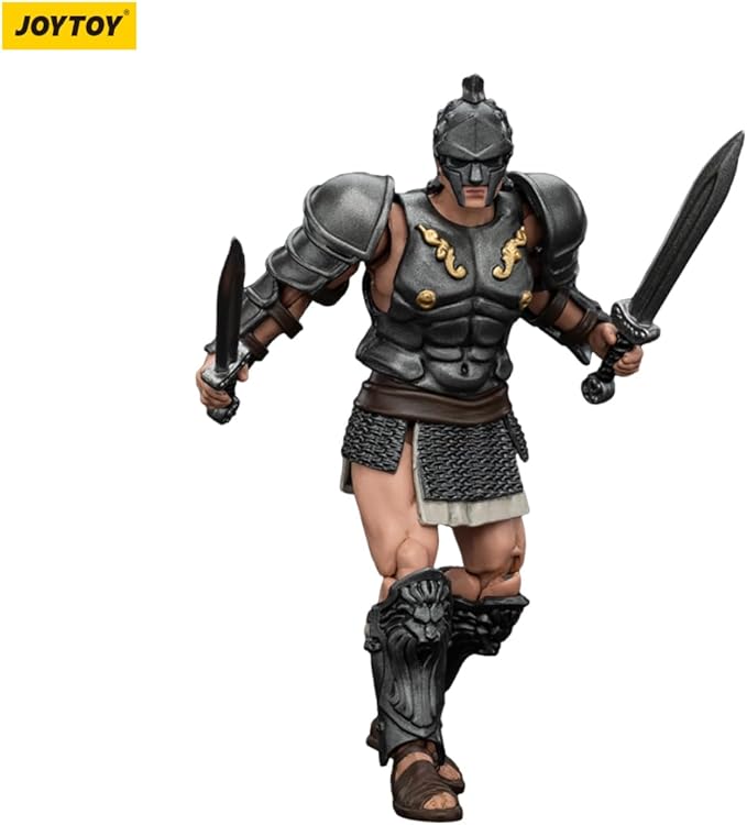 JOYTOY 1/18 Strife Roman Gladiator Dimachaerus Gladiator Collector's Edition Action Figure-4.25in