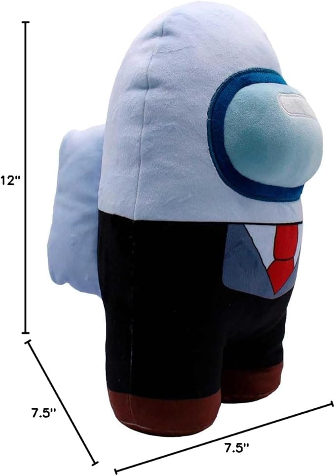 Among Us Mega 12″ Plush White (Tuxedo) – Officially Licensed Oversized Kids & Collector Plush Toy