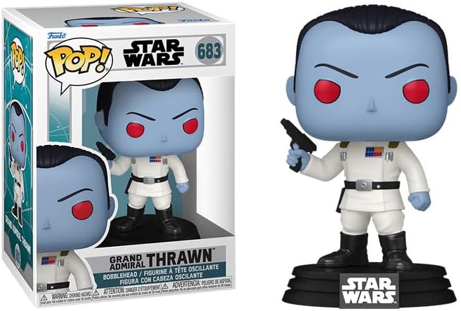 POP Star Wars: Ahsoka - Grand Admiral Thrawn Funko Vinyl Figure (Bundled with Compatible Box Protector Case), Multicolor, 3.75 inches