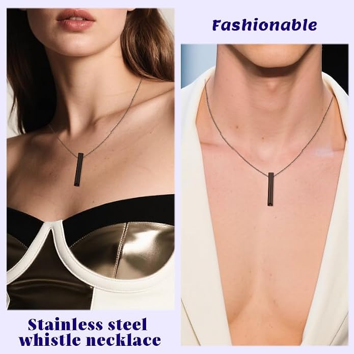 Mindful Breathe Necklace for Men Women Quit Smoking Breathe Whistle Pendant Stress Relief Necklace Anxiety Relief Gift