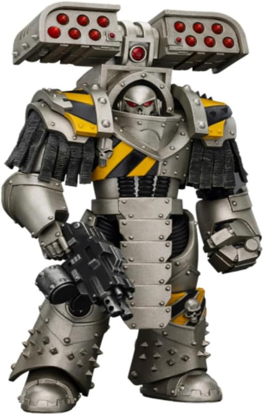JOYTOY Warhammer The Horus Heresy lron Warriors Tyrant Siege Terminator with Rocket Launcher 1:18 Scale Action Figure Mecha Joy Toy Collection Model 5.4 inch