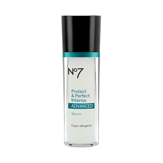 No7 Protect & Perfect Intense Advanced Serum - Anti-Aging Face Serum that Visibly Smoothes & Firms Fine Lines and Wrinkles - Formulated with Hyaluronic Acid and Matrix 3000+ Technology (1 Fl Oz)