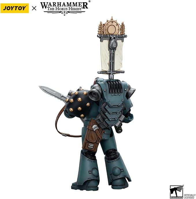 Joytoy Warhammer The Horus Heresy Sons of Horus 1:18 Action Figure Mecha Joy Toy MKVI Tactical Squad Legionary with Legion Vexilla Collection Model Anime 4.88 inch