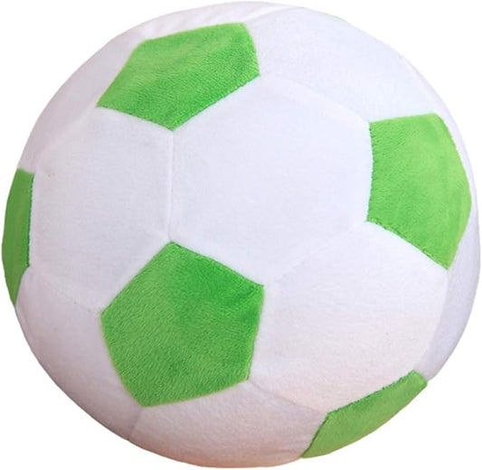 Plush Soccer Balls - Fluffy Stuffed Toy Soccer Ball Plush Pillow Soft Durable Stuff Soccerball Gift for Kids Boy Baby (Green - White,17.7inch/45cm)